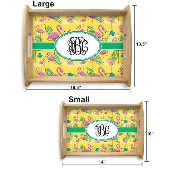 Pink Flamingo Serving Tray Wood Sizes