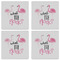 Pink Flamingo Set of 4 Sandstone Coasters - See All 4 View