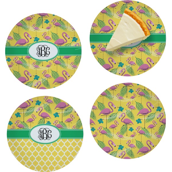 Pink Flamingo Set of Appetizer / Dessert Plates