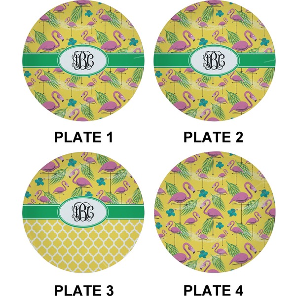 Pink Flamingo Set of Appetizer / Dessert Plates (Approval)