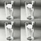 Pink Flamingo Set of Four Engraved Beer Glasses - Individual View