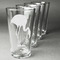 Pink Flamingo Pint Glasses - Engraved (Set of 4)