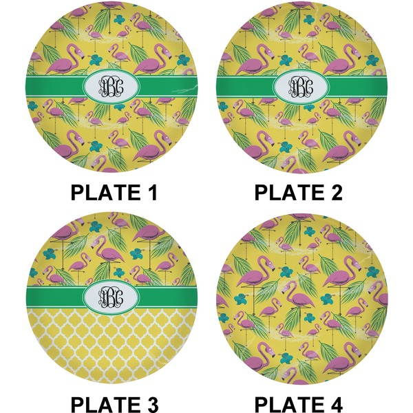 Pink Flamingo Set of Lunch / Dinner Plates (Approval)