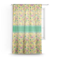 Pink Flamingo Sheer Curtain (Personalized)