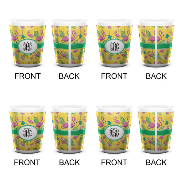 Pink Flamingo Shot Glass - White - Set of 4 - APPROVAL