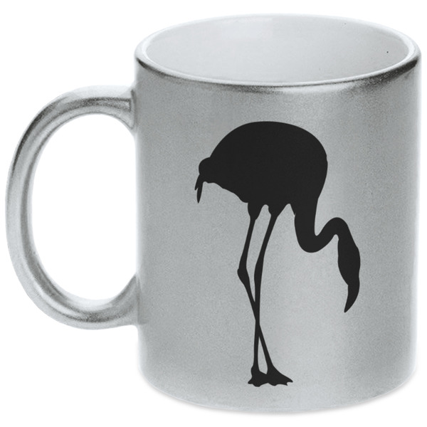 Pink Flamingo Silver Mug - Main