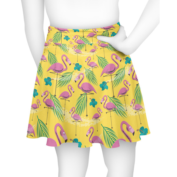 Pink Flamingo Skater Skirt - Back