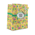 Pink Flamingo Small Gift Bag (Personalized)