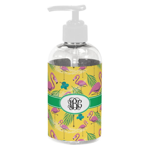 Pink Flamingo Small Liquid Dispenser (8 oz) - White