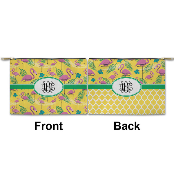 Pink Flamingo Small Zipper Pouch Approval (Front and Back)