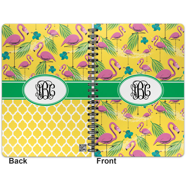 Pink Flamingo Spiral Journal 7 x 10 - Apvl