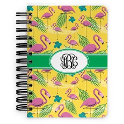 Pink Flamingo Spiral Notebook - 5x7 w/ Monogram