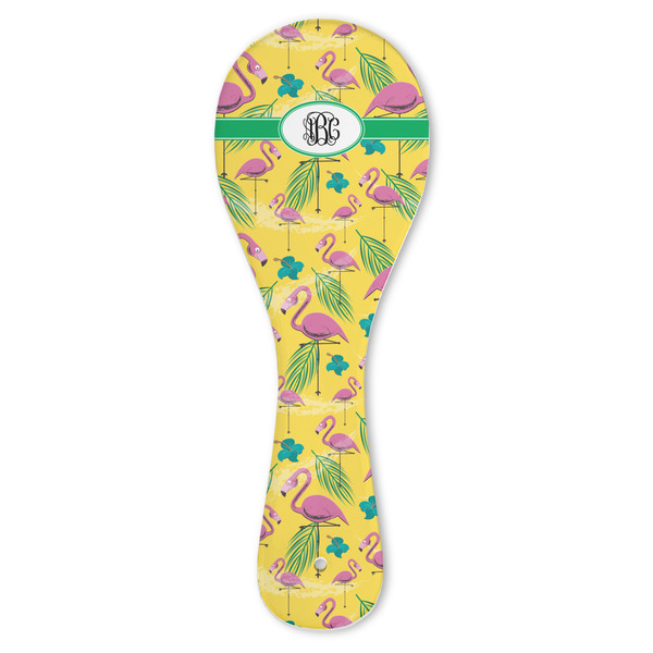 Custom Pink Flamingo Ceramic Spoon Rest (Personalized)