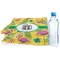 Pink Flamingo Sports Towel Folded with Water Bottle