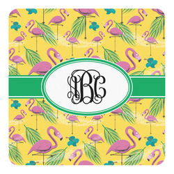 Pink Flamingo Square Decal - XLarge (Personalized)