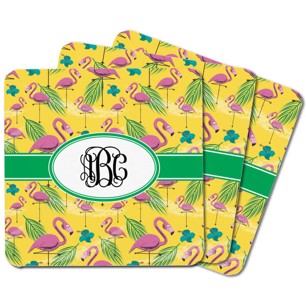Pink Flamingo Square Fridge Magnet - MAIN