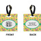 Pink Flamingo Square Luggage Tag (Front + Back)