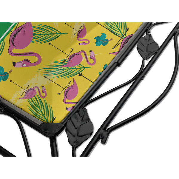 Pink Flamingo Square Trivet - Detail