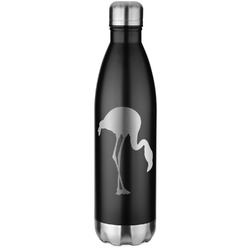 Pink Flamingo Water Bottle - 26 oz. Stainless Steel - Laser Engraved (Personalized)