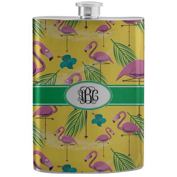 Custom Pink Flamingo Stainless Steel Flask (Personalized)