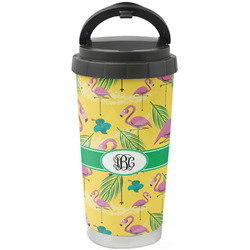 Pink Flamingo Stainless Steel Coffee Tumbler (Personalized)