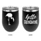Pink Flamingo Stainless Wine Tumblers - Black - Double Sided - Approval