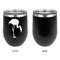 Pink Flamingo Stainless Wine Tumblers - Black - Single Sided - Approval