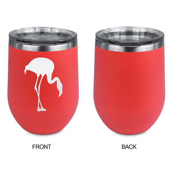 Pink Flamingo Stainless Wine Tumblers - Coral - Single Sided - Approval