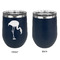 Pink Flamingo Stainless Wine Tumblers - Navy - Single Sided - Approval