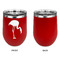 Pink Flamingo Stainless Wine Tumblers - Red - Single Sided - Approval