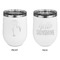 Pink Flamingo Stainless Wine Tumblers - White - Double Sided - Approval