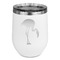 Pink Flamingo Stainless Wine Tumblers - White - Double Sided - Front