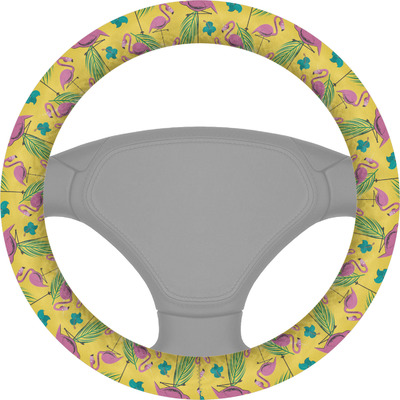 Pink Flamingo Steering Wheel Cover (Personalized)