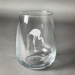 Pink Flamingo Stemless Wine Glass - Engraved