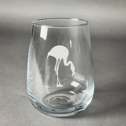 Pink Flamingo Stemless Wine Glass - Engraved