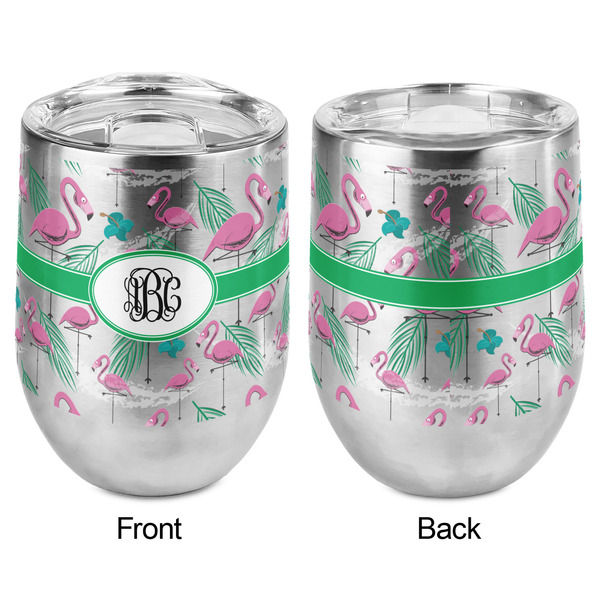 Pink Flamingo Stemless Wine Tumbler - Full Print - Approval