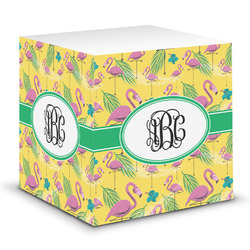 Pink Flamingo Sticky Note Cube (Personalized)