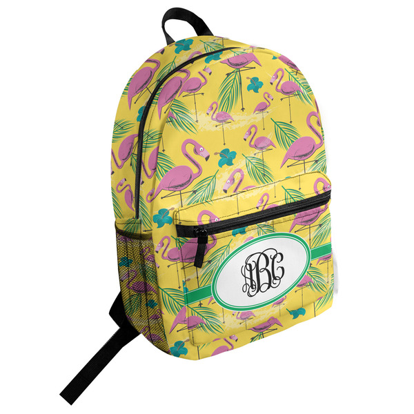 Custom Pink Flamingo Student Backpack (Personalized)