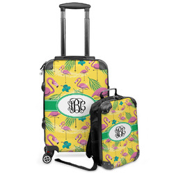 Pink Flamingo Kids 2-Piece Luggage Set - Suitcase & Backpack (Personalized)