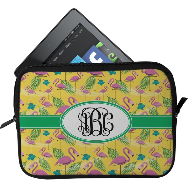 Custom Pink Flamingo Tablet Case / Sleeve - Small (Personalized)