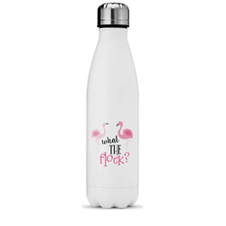 Pink Flamingo Water Bottle - 17 oz. - Stainless Steel - Full Color Printing (Personalized)