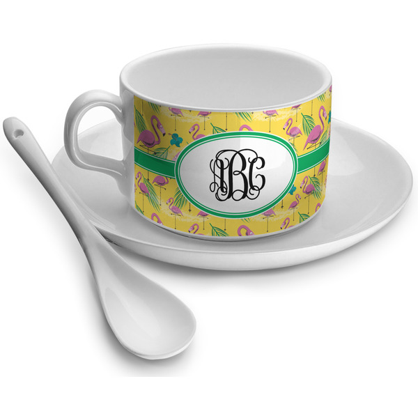 Custom Pink Flamingo Tea Cup - Single (Personalized)