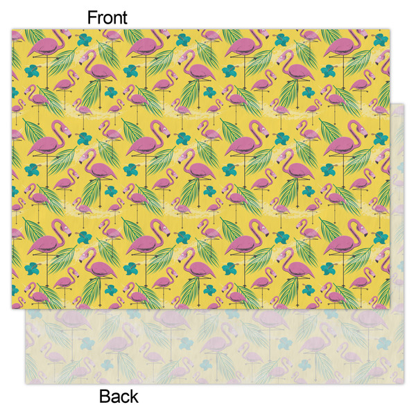 Pink Flamingo Tissue Paper - Lightweight - Large - Front & Back