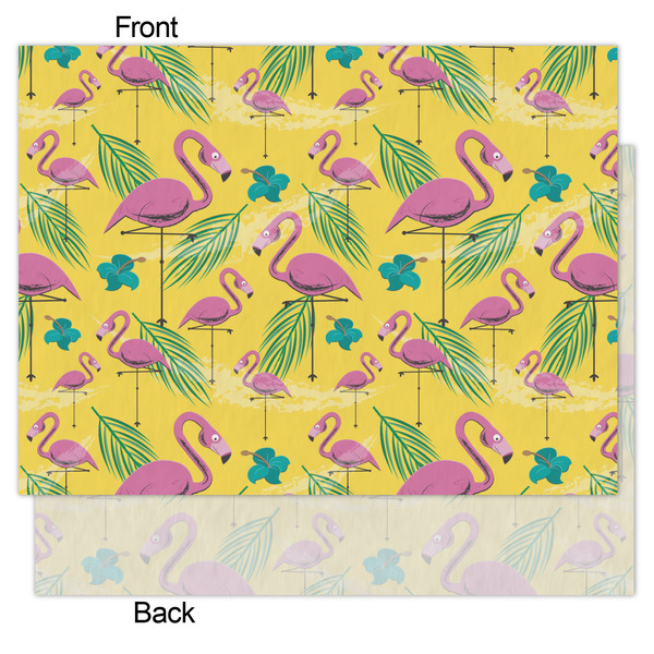 Pink Flamingo Tissue Paper - Lightweight - Medium - Front & Back