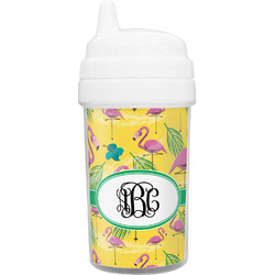Pink Flamingo Toddler Sippy Cup (Personalized)