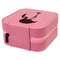 Pink Flamingo Travel Jewelry Boxes - Leather - Pink - View from Rear