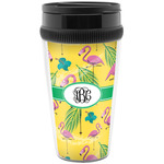 Pink Flamingo Acrylic Travel Mug without Handle (Personalized)
