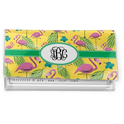 Pink Flamingo Vinyl Checkbook Cover (Personalized)