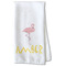 Pink Flamingo Waffle Towel - Partial Print Print Style Image