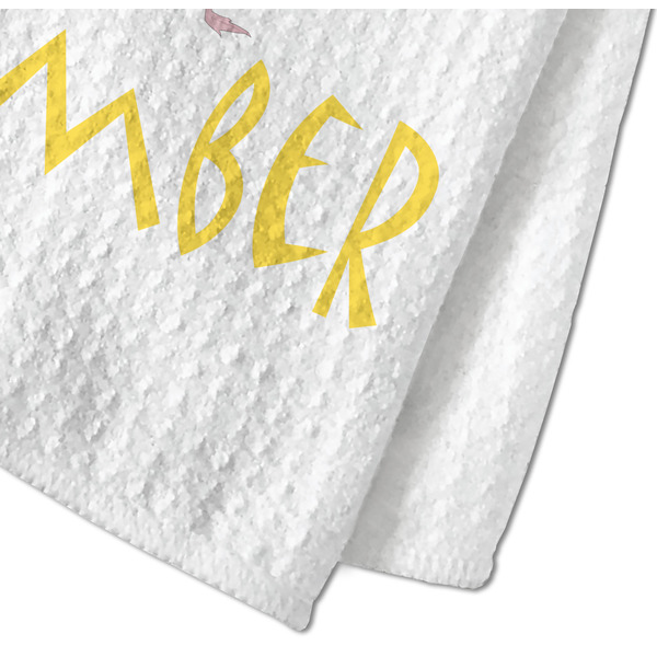 Pink Flamingo Waffle Weave Towel - Closeup of Material Image